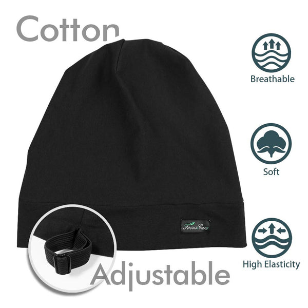 FocusCare Adjustable Sleeping Cap,Satin Lined Extra Large Women Curly Hair Available Day and Night