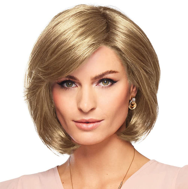 GABOR Curves Ahead Chin-Length Layered Wig by Hairuwear, Average Size CapGL16-27 Buttered Biscuit