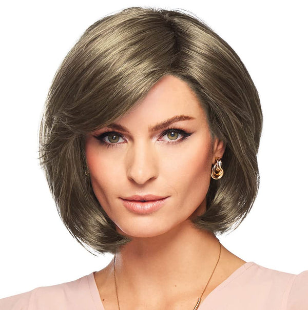 GABOR Curves Ahead Chin-Length Layered Wig by Hairuwear, Average Size CapGL16-27 Buttered Biscuit