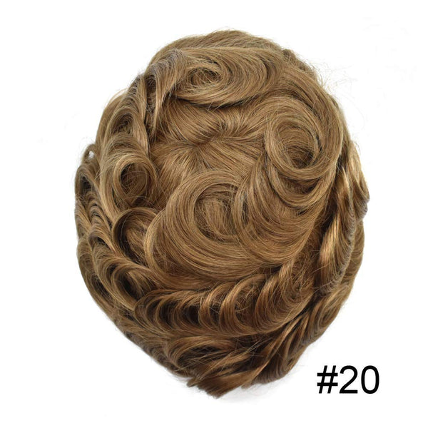 Human Hair Men's Hair Replacement System Full Swiss Lace Front Undetectable Breathable Men's Toupee (5# Medium Light Brown, 8x10-100% Light Med-Light Density)