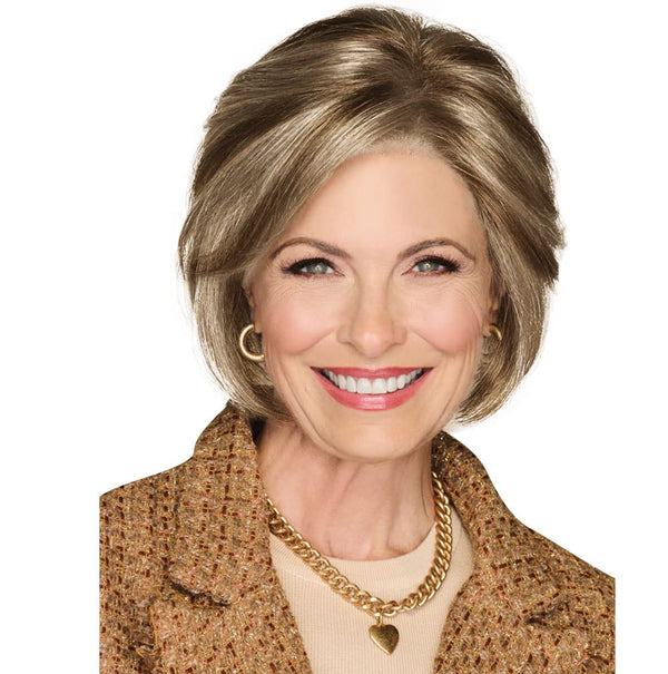 GABOR Bend The Rules Chin Length Boy Cut Wig by Hauruwear, Average Cap, GL11-25 Honey Pecan