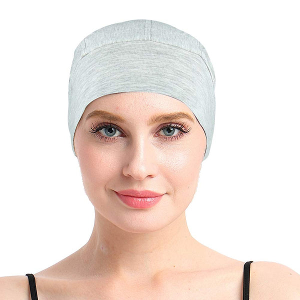 Bamboo Sleep Cap for Hair Loss Home Head Cover for Chemo Women Bike Hard Hat Helmet Liner Cotton Beanie