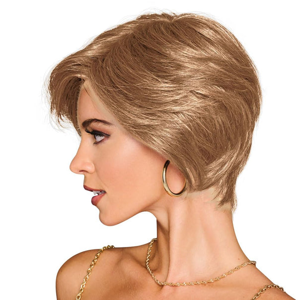 GABOR Best In Class Layered Chin-Length Boycut Wig by Hairuwear, Average Cap, GF56-60 Silver