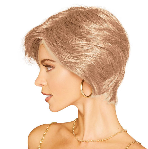 GABOR Best In Class Layered Chin-Length Boycut Wig by Hairuwear, Average Cap, GF56-60 Silver
