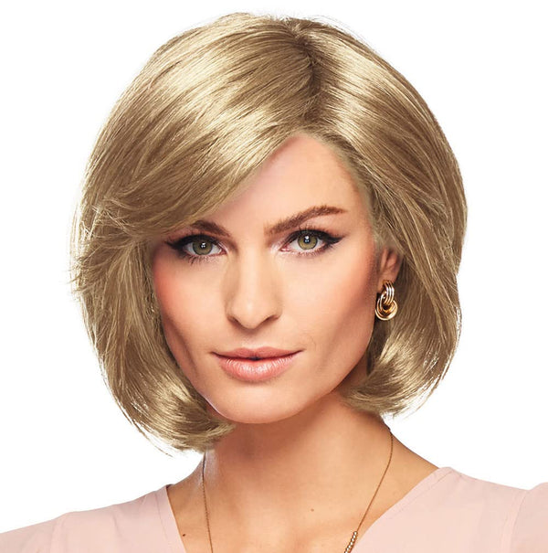GABOR Curves Ahead Chin-Length Layered Wig by Hairuwear, Average Size CapGL16-27 Buttered Biscuit