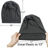 Silk Satin Lined Sleep Cap,Inner 19MM 100% Bulberry Silk Outer Bamboo Viscose Nature Breathable for Hair