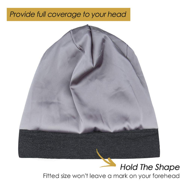 FocusCare Adjustable Sleeping Cap,Satin Lined Extra Large Women Curly Hair Available Day and Night