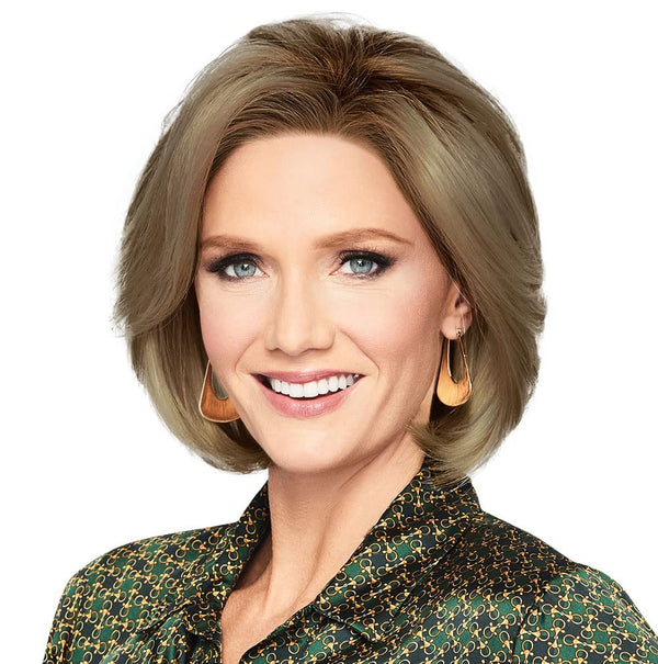GABOR Epic Chin Length Classic Bob Wig by Hairuwear, Large Cap, GL56-60 Sugared Silver