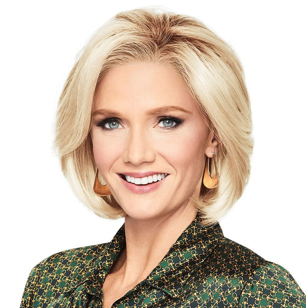 GABOR Epic Chin Length Classic Bob Wig by Hairuwear, Large Cap, GL56-60 Sugared Silver