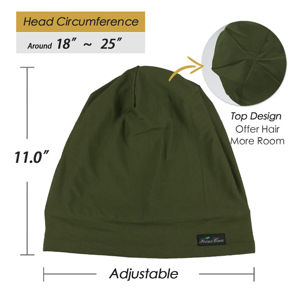 FocusCare Adjustable Sleeping Cap,Satin Lined Extra Large Women Curly Hair Available Day and Night