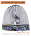 FocusCare Satin Lined Sleep Slouchy Cap Curly Girl Slap Headwear Gifts for Frizzy Hair Women