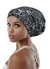 FocusCare Satin Lined Sleep Slouchy Cap Curly Girl Slap Headwear Gifts for Frizzy Hair Women