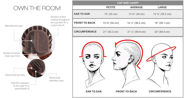 Gabor OWN THE ROOM Long Layered Mid-Length Wig, Easy to Care For Designer Series by Hairuwear, Large Cap Size, GF6-30 Copper Mahogany