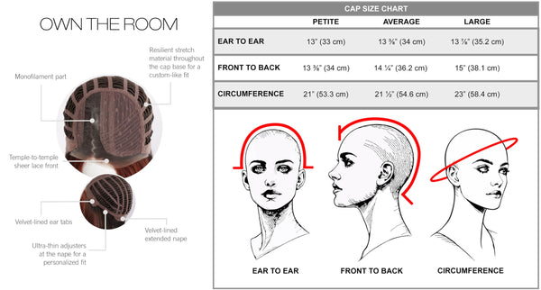 Gabor OWN THE ROOM Long Layered Mid-Length Wig, Easy to Care For Designer Series by Hairuwear, Large Cap Size, GF29-33SS Iced Pumpkin Spice