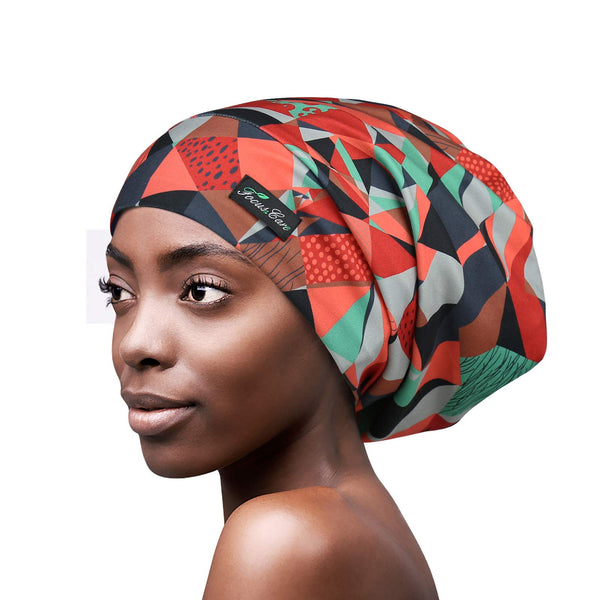FocusCare Adjustable Sleeping Cap,Satin Lined Extra Large Women Curly Hair Available Day and Night