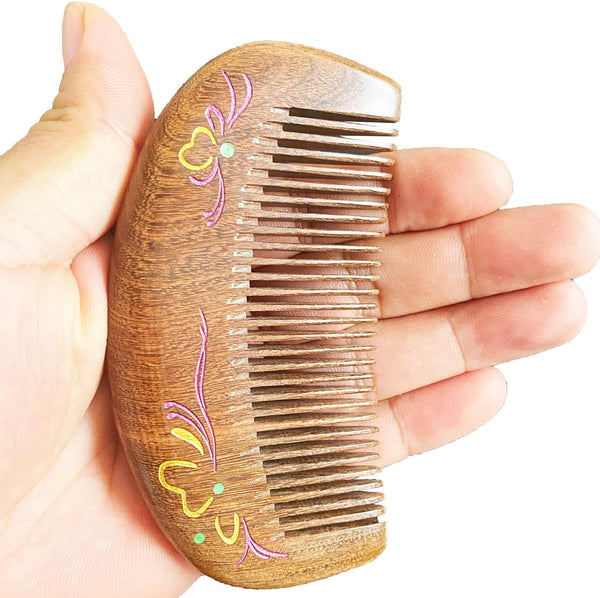 EXOTIC MYTH wooden comb Natural Anti-static Sandalwood Wooden Hair Comb with gift bag EM1118