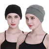Bamboo Sleep Cap for Hair Loss Home Head Cover for Chemo Women Bike Hard Hat Helmet Liner Cotton Beanie