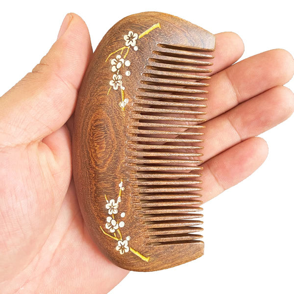 1 piece EXOTIC MYTH wooden comb Natural Anti-static Sandalwood Wooden Hair Comb with gift bag (EM10-3)