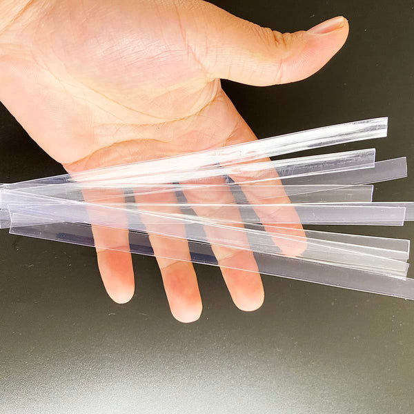 10pcs 0.9 * 20cm Italian Glue Keratin Bonding Glue Fusion Flat Tip For Fusion Human Hair Extensions(Transparent)