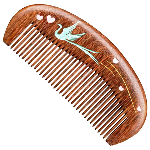 1 piece EXOTIC MYTH wooden comb Natural Anti-static Sandalwood Wooden Hair Comb with gift bag (EM10-3)