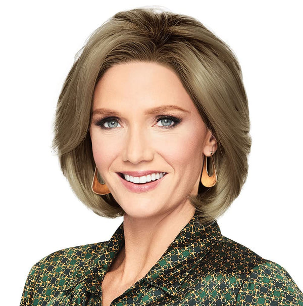 GABOR Epic Chin Length Classic Bob Wig by Hairuwear, Large Cap, GL56-60 Sugared Silver