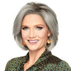 GABOR Epic Chin Length Classic Bob Wig by Hairuwear, Large Cap, GL56-60 Sugared Silver