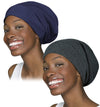 FocusCare Satin Lined Sleep Slouchy Cap Curly Girl Slap Headwear Gifts for Frizzy Hair Women