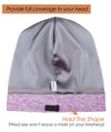 FocusCare Satin Lined Sleep Slouchy Cap Curly Girl Slap Headwear Gifts for Frizzy Hair Women