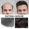 Menn toupee hårsystem menneskehår erstatning for menn 0,04 mm ultra tynn hud toupee for menn v-looped hårstykke (220# mørkest brun med 20% grå, 8x10 "-100% lys med-lys tetthet)