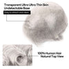 Menn toupee hårsystem menneskehår erstatning for menn 0,04 mm ultra tynn hud toupee for menn v-looped hårstykke (220# mørkest brun med 20% grå, 8x10 "-100% lys med-lys tetthet)