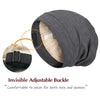 Silk Satin Lined Sleep Cap,Inner 19MM 100% Bulberry Silk Outer Bamboo Viscose Nature Breathable for Hair