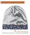 FocusCare Satin Lined Sleep Slouchy Cap Curly Girl Slap Headwear Gifts for Frizzy Hair Women