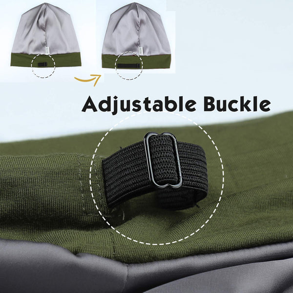 FocusCare Adjustable Sleeping Cap,Satin Lined Extra Large Women Curly Hair Available Day and Night