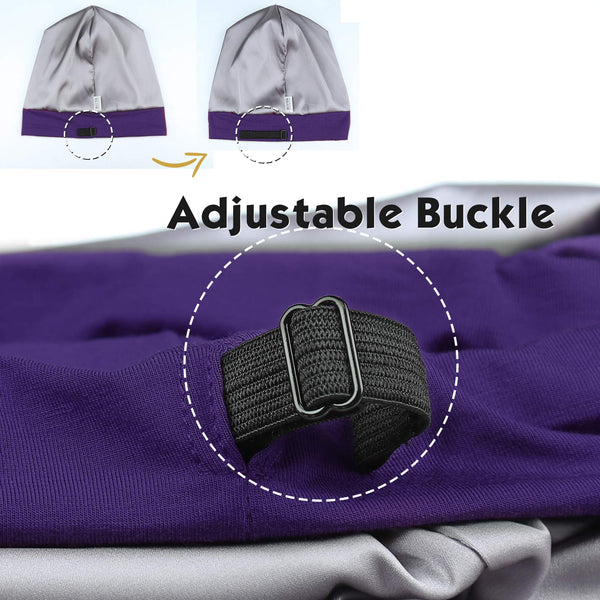 FocusCare Adjustable Sleeping Cap,Satin Lined Extra Large Women Curly Hair Available Day and Night