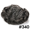 Swiss Lace Toupee for Men Hairpiece European Humanhair Replacement System Lace Front Men Toupee BleachedKnot Hairpiece. (320# Dark Brown with 20% Grey, 6x8"-100% Light Med-Light Density)