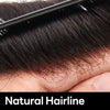 Toupee For Men Hair Replacement Systems Men Hair Systems French Lace Mens Toupee Human Hair Piece Bleached Knots Short Wavy (1B# Off Black,6X9-100% Medium light to medium density)
