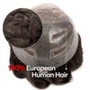 Toupee for menn hårsystem fransk blonder foran menn toupee europeisk menneskehår stykke fint mono hår erstatningssystem (320# mørkebrun med 20% syntetisk grå, 8x10 "-120% middels lys til middels tetthet)