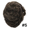 Generisk toupee for menn hårsystem fransk blonder front herre toupee europeisk menneskehår stykke fint mono hår erstatningssystem (1b# av svart, 8x10 ""-120% middels lys til middels tetthet)