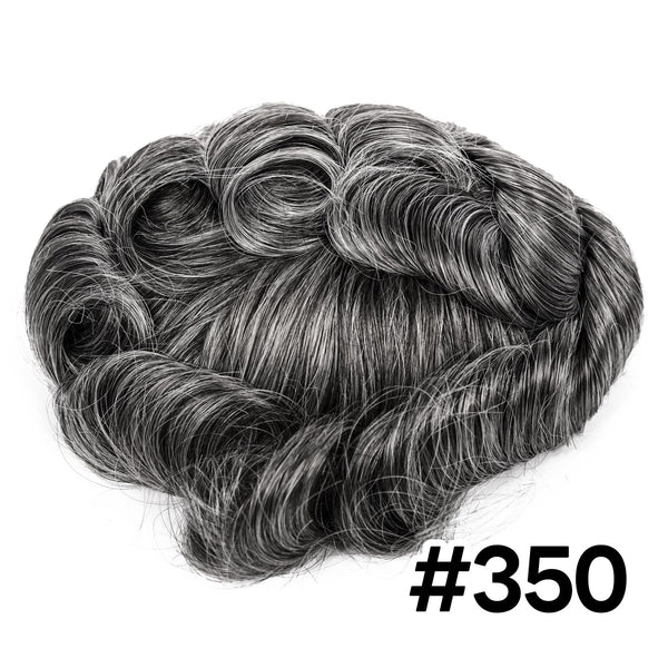 Human Hair Men's Hair Replacement System Full Swiss Lace Front Undetectable Breathable Men's Toupee (5# Medium Light Brown, 8x10-100% Light Med-Light Density)