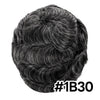 Menn toupee hårsystem menneskehår erstatning for menn 0,04 mm ultra tynn hud toupee for menn v-looped hårstykke (220# mørkest brun med 20% grå, 8x10 "-100% lys med-lys tetthet)