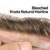 Human Hair Men's Hair Replacement System Full Swiss Lace Front Undetectable Breathable Men's Toupee (5# Medium Light Brown, 8x10-100% Light Med-Light Density)