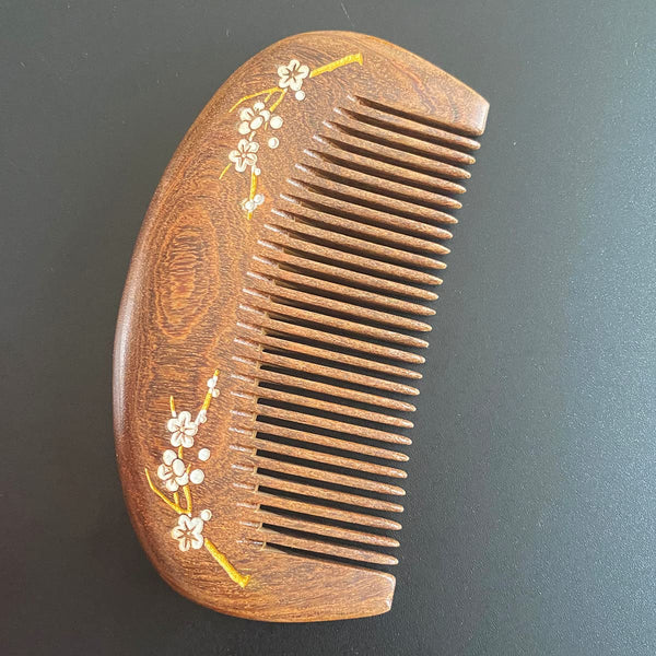 1 piece EXOTIC MYTH wooden comb Natural Anti-static Sandalwood Wooden Hair Comb with gift bag (EM10-3)