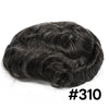Swiss Lace Toupee for Men Hairpiece European Humanhair Replacement System Lace Front Men Toupee BleachedKnot Hairpiece (310# Dark Brown with 10% Grey, 8x10"-100% Light Med-Light Density)