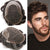 Swiss Lace Toupee for Men Hairpiece European Humanhair Replacement System Lace Front Men Toupee BleachedKnot Hairpiece. (320# Dark Brown with 20% Grey, 6x8"-100% Light Med-Light Density)