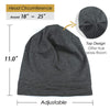 FocusCare Satin Lined Sleep Slouchy Cap Curly Girl Slap Headwear Gifts for Frizzy Hair Women