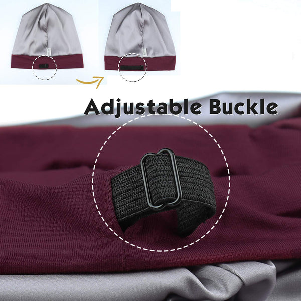 FocusCare Adjustable Sleeping Cap,Satin Lined Extra Large Women Curly Hair Available Day and Night