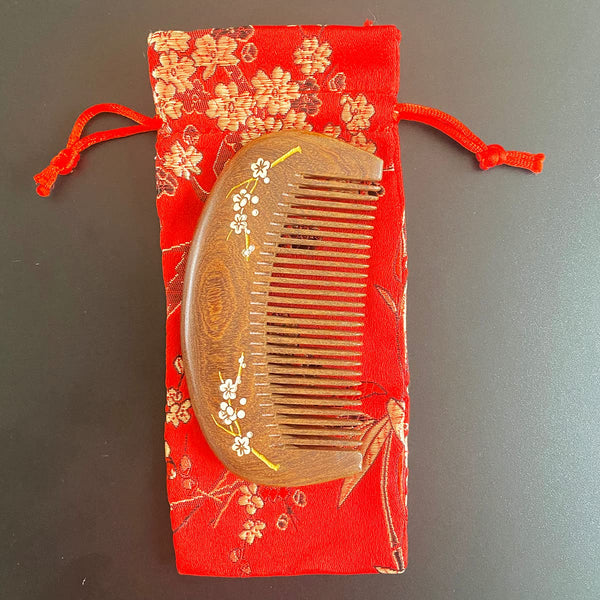 1 piece EXOTIC MYTH wooden comb Natural Anti-static Sandalwood Wooden Hair Comb with gift bag (EM10-3)