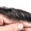 Menn toupee hårsystem Ultra tynn hudhårstykke europeisk menneskehår erstatning 0,02-0,10 mm v-loop toupee for menn. (2# Darkest Brown, 8x10-0.06mm-0.08mm V-loop)