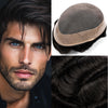 Generic Hair System For Men Toupee Fine Mono Hair Piece European Human Hair Replacement NPU Skin Around Toupee For Men (5# Medium Light Brown, 8x10""-120% Medium Light to Medium Density)