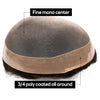 Generic Hair System For Men Toupee Fine Mono Hair Piece European Human Hair Replacement NPU Skin Around Toupee For Men (5# Medium Light Brown, 8x10""-120% Medium Light to Medium Density)